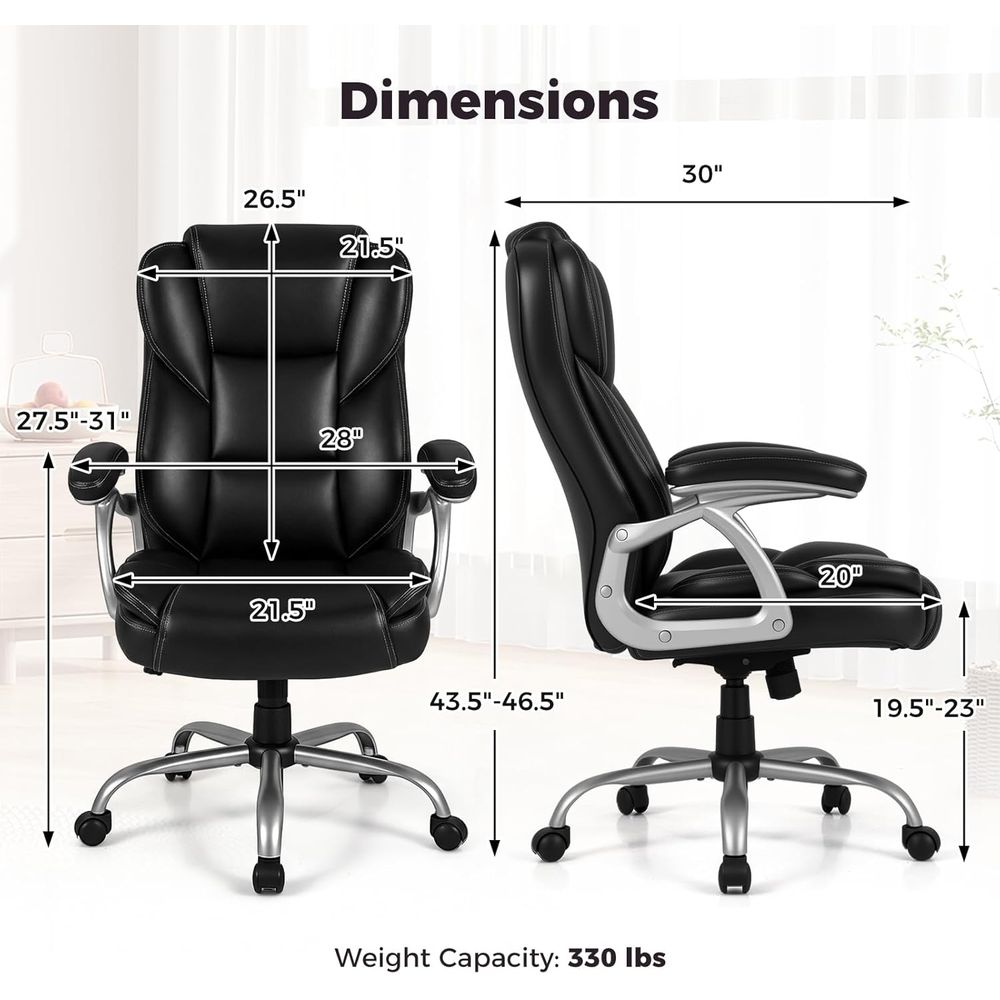 High Back Leather Ergonomic Sw - Leather Desk Pad reseña y precio