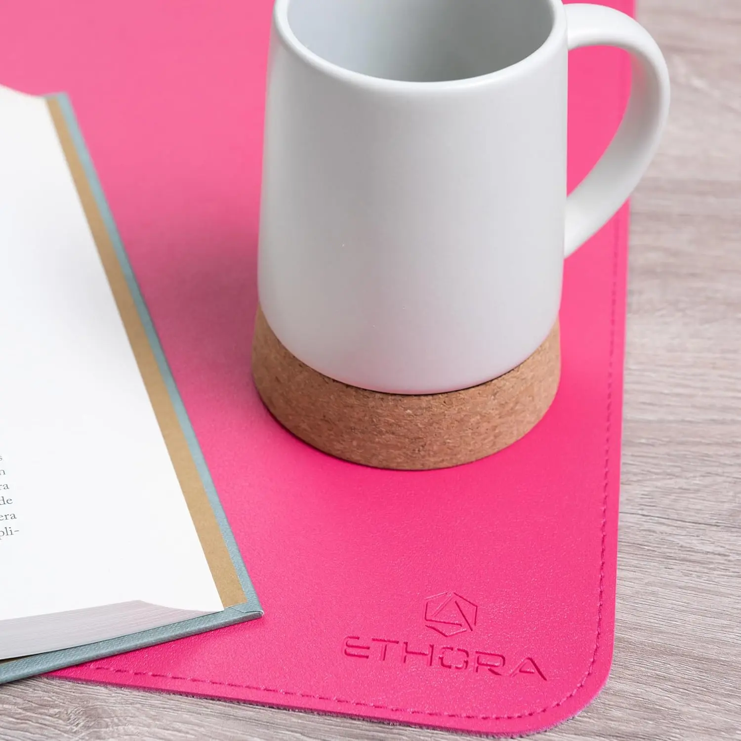 Desk Mat with Non-Slip Suede B - Leather Desk Pad reseña y precio