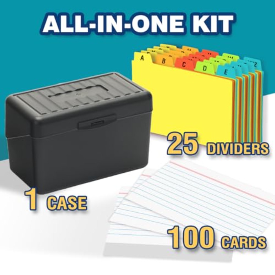 3x5 Index Card Holder with 100 - Index Card Holder reseña y precio