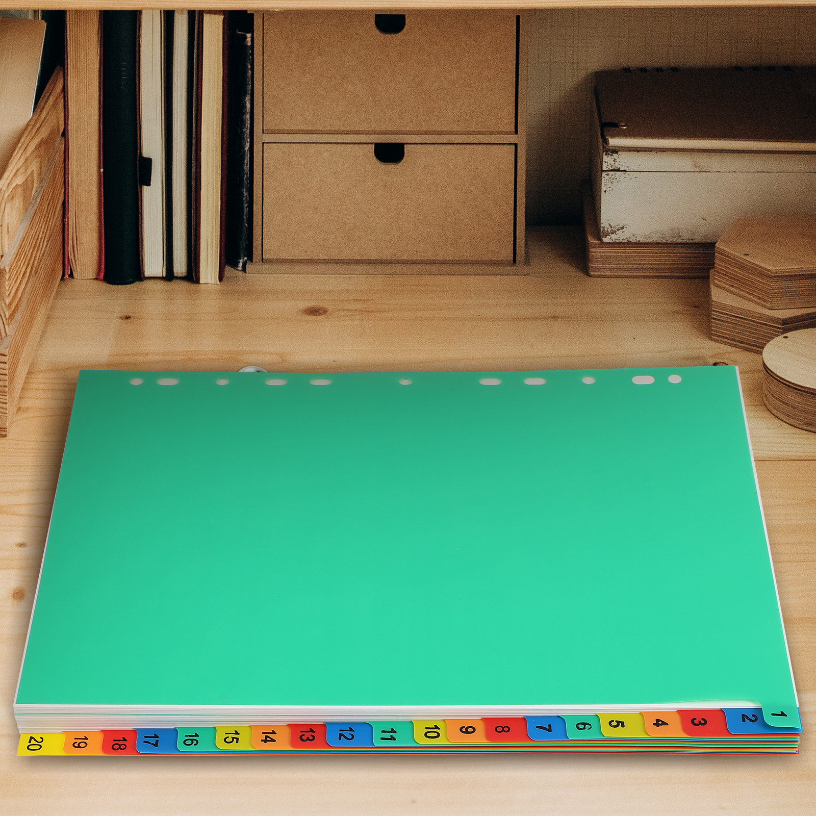 20 Pages A4 Colorful Plastic T - Tab Divider A4 reseña y precio