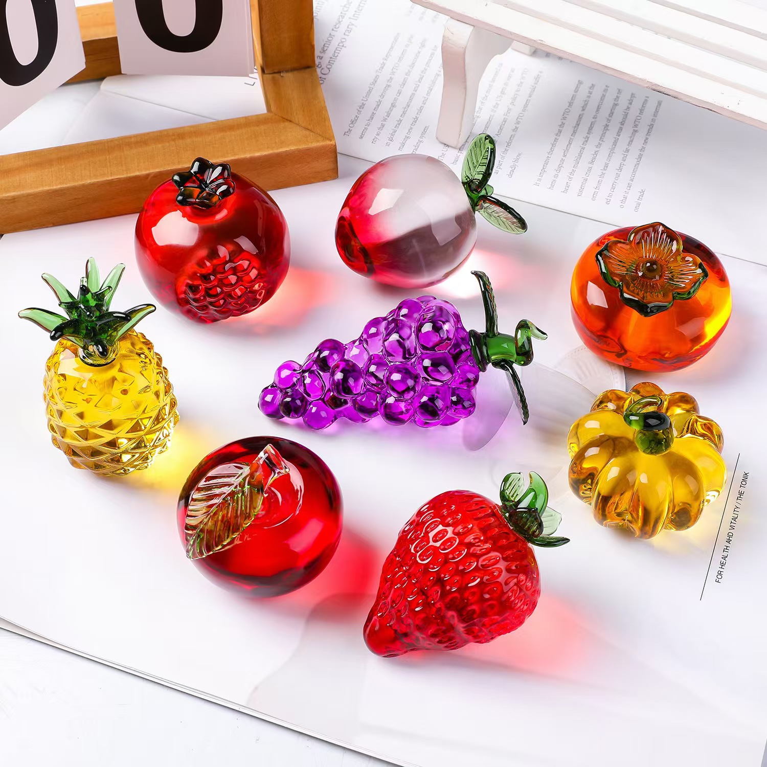 Crystal fruit Paperweight with - Paper Weight Crystal reseña y precio