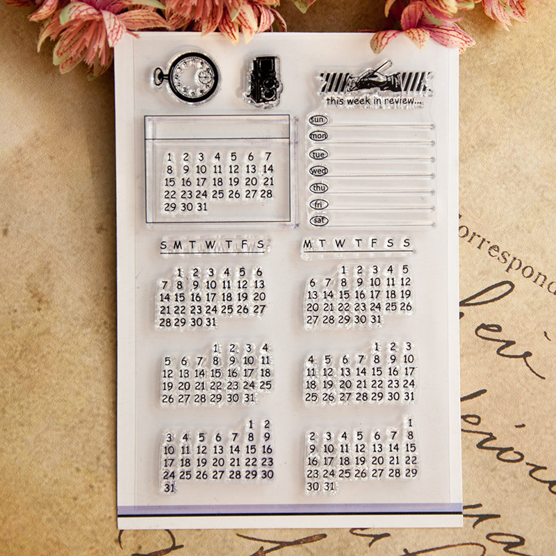 Date Week Month Number Symbol  - Rubber Date Stamp reseña y precio