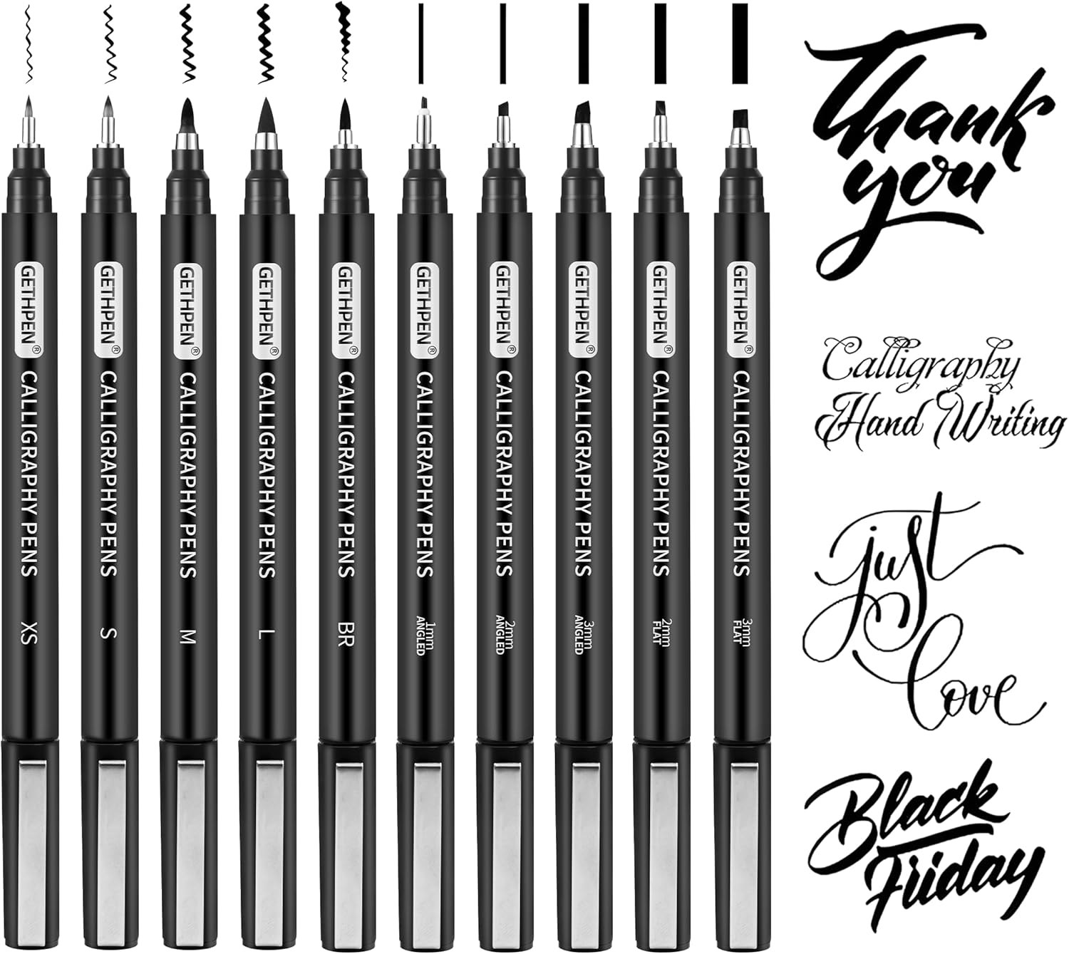 10 Size Calligraphy Pens Set f - Archive Box Set reseña y precio