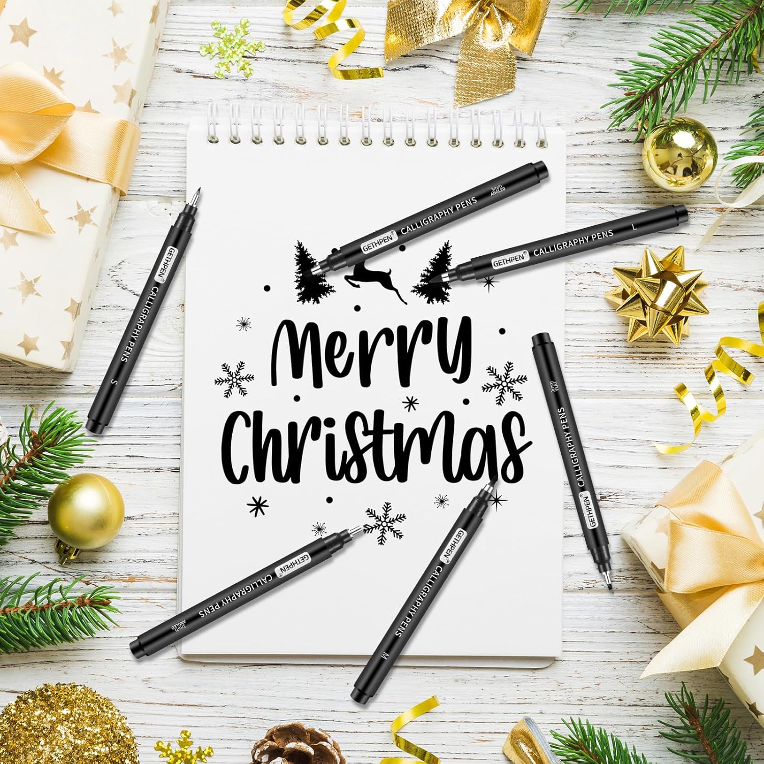 10 Size Calligraphy Pens Set f - Archive Box Set reseña y precio
