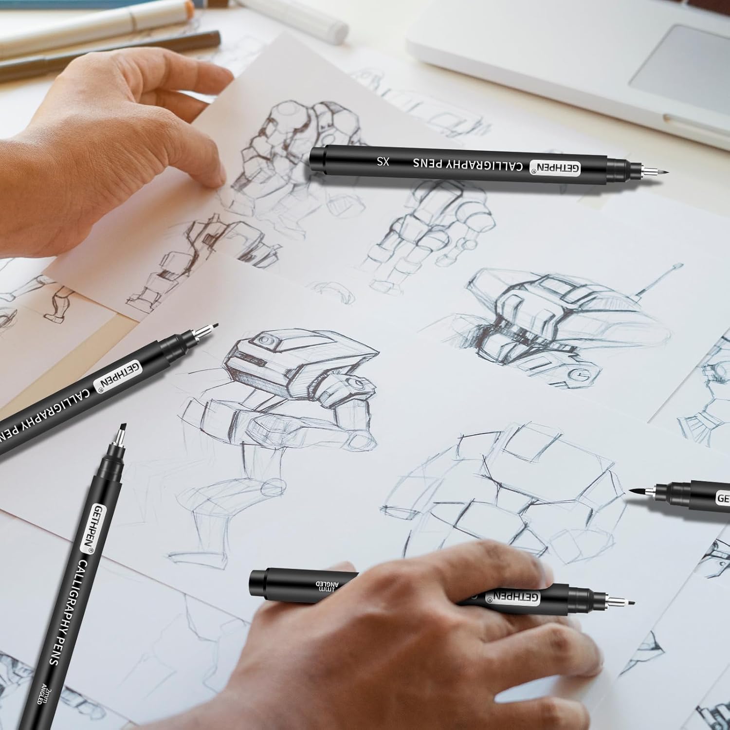 10 Size Calligraphy Pens Set f - Archive Box Set reseña y precio