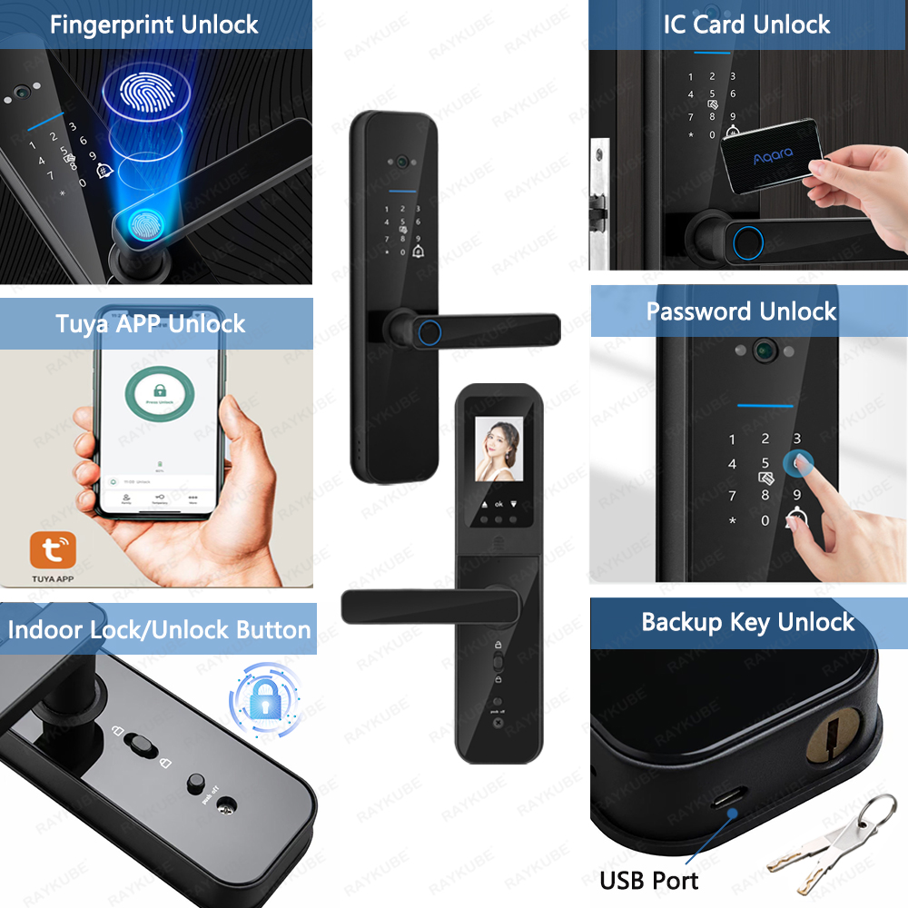 RAYKUBE F008 Tuya Wifi peephol - Letter Opener Brass reseña y precio