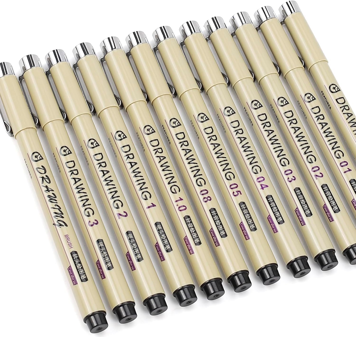 12 Black Micro Fineliner Drawi - Archive Box Set reseña y precio