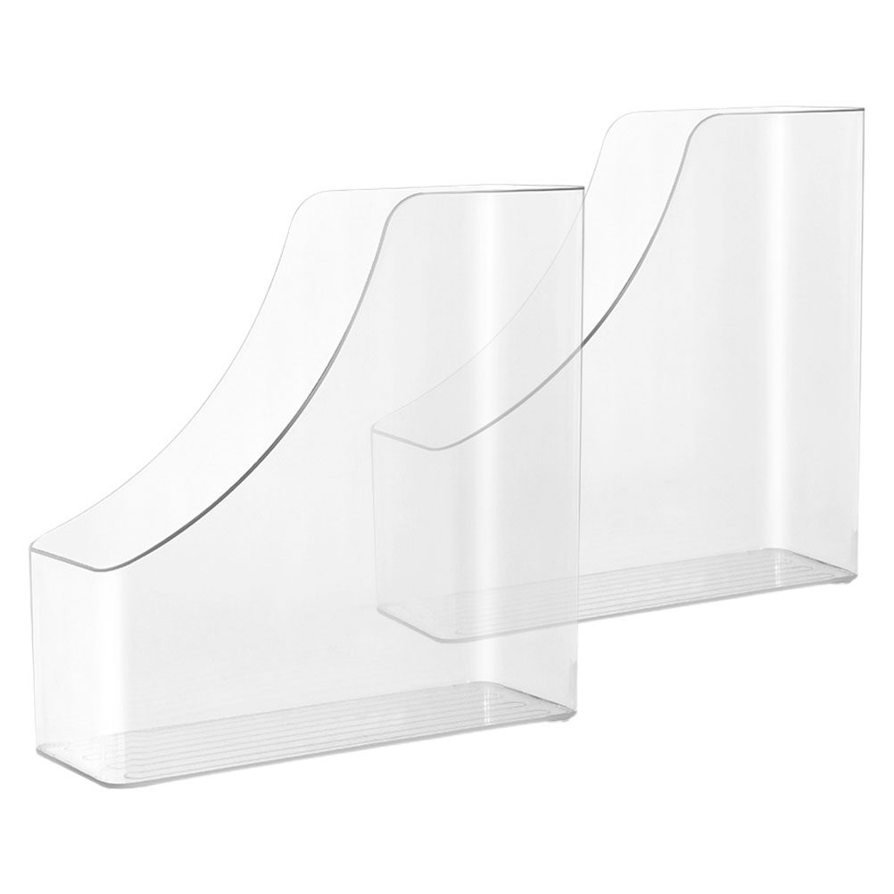 2Pcs Clear File Organizer Desk - Magazine Holder Rack reseña y precio