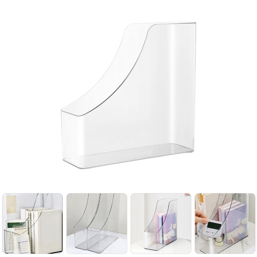 2Pcs Clear File Organizer Desk - Magazine Holder Rack reseña y precio