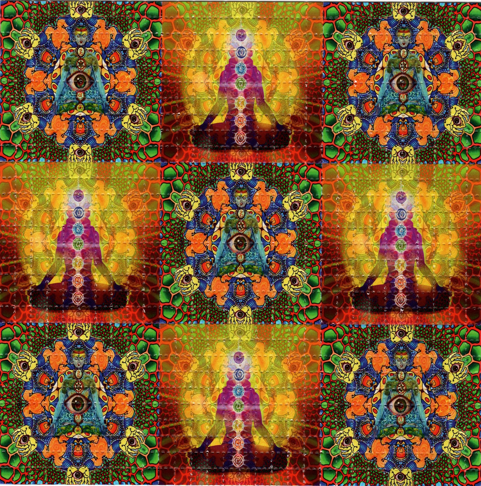 Chakras Psychedelic LSD Acid B - Ink Blotter Paper reseña y precio