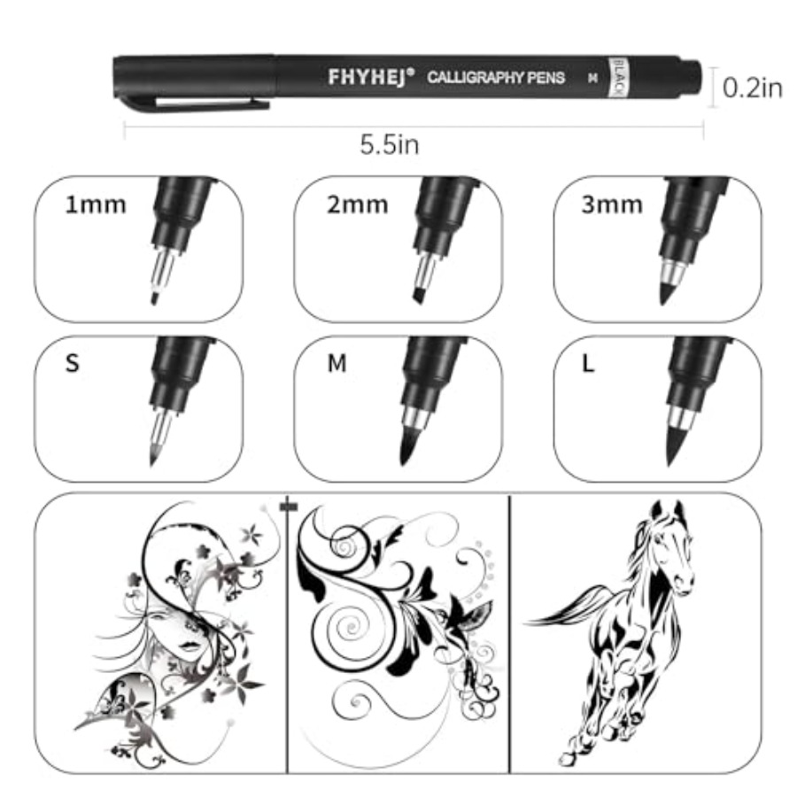 Calligraphy Pen, 6 Size Callig - Archive Box Set reseña y precio