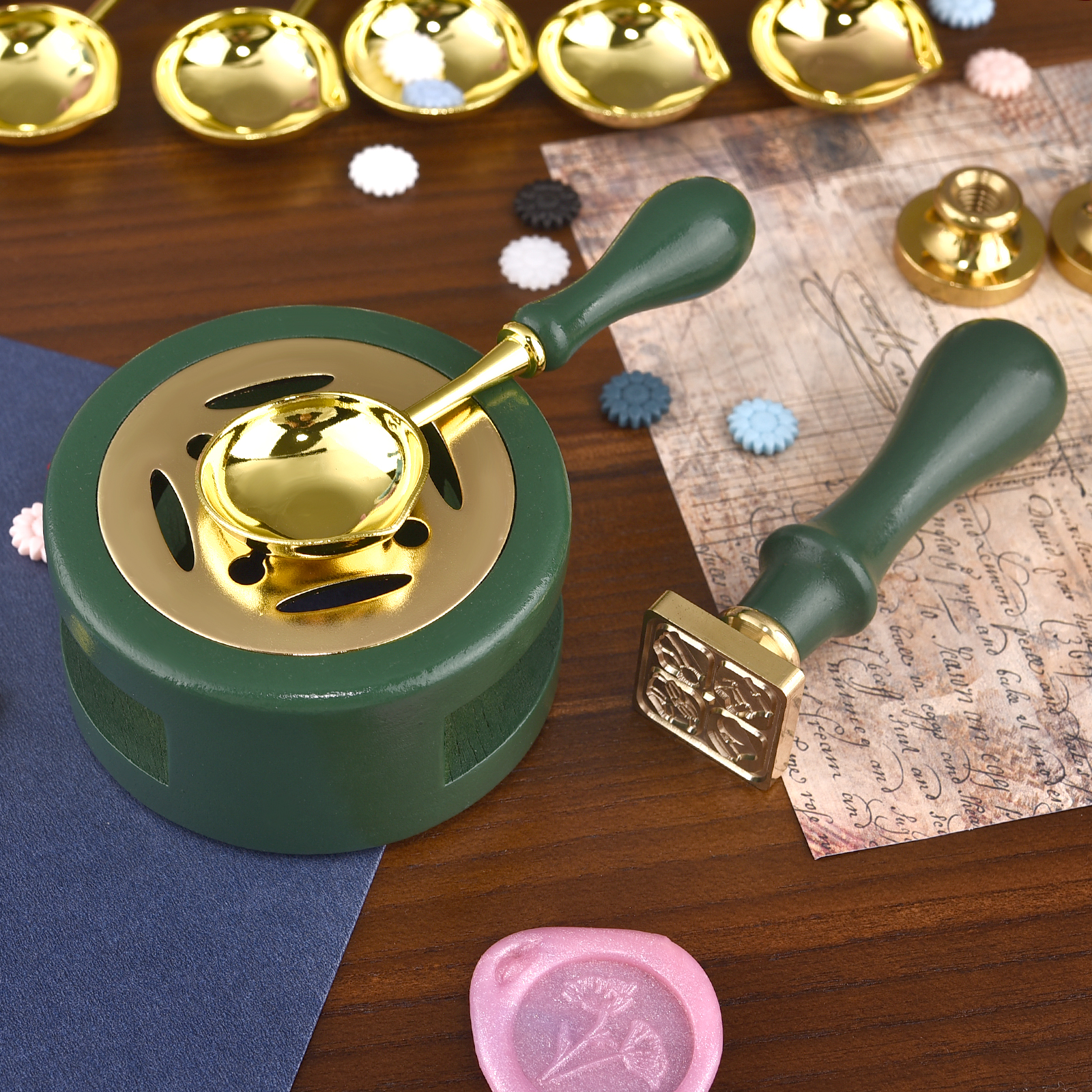 2/3Pcs Set Retro Sealing Wax F - Wax Seal Stamp Set reseña y precio