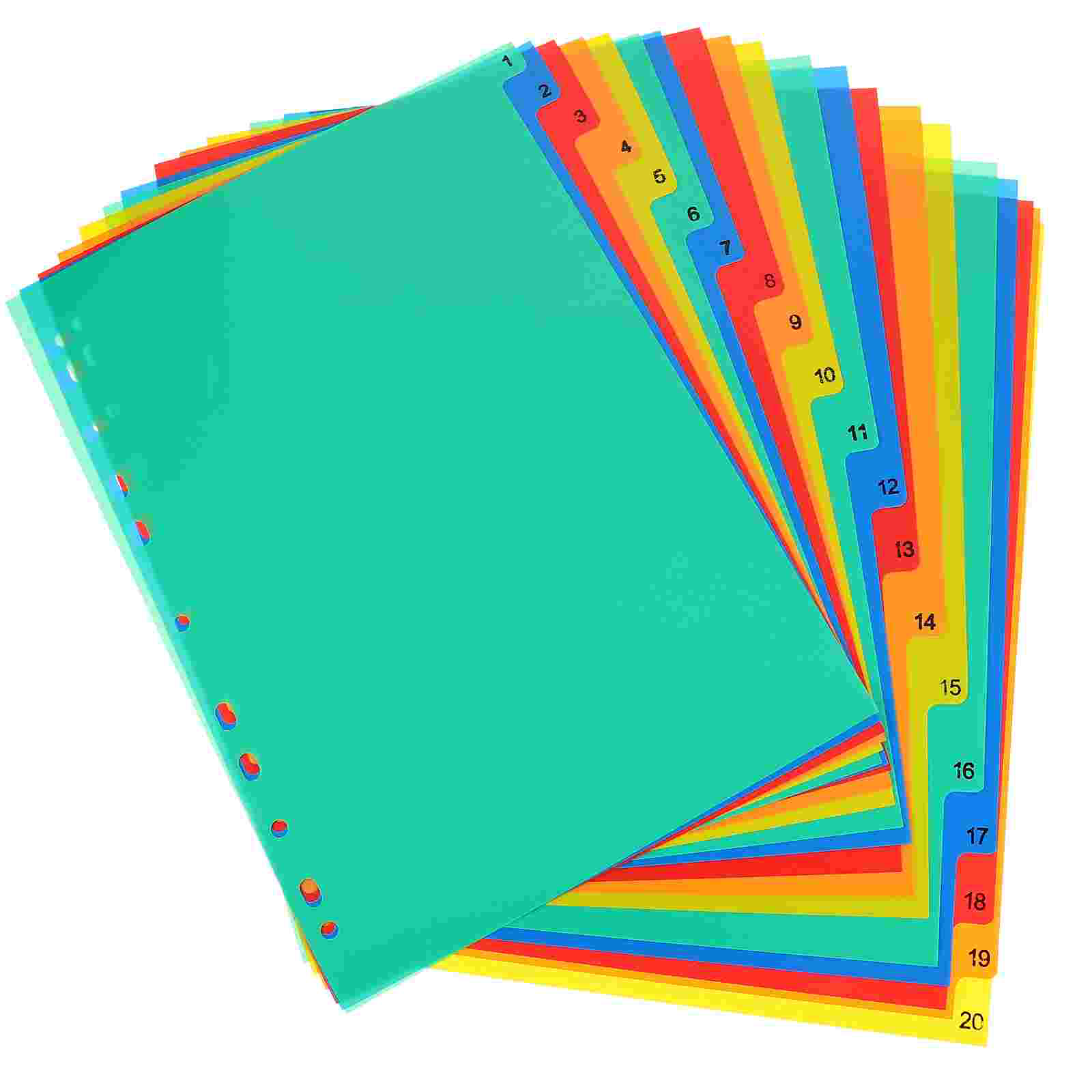 20 Pcs A4 Separated Loose Leaf - Tab Divider A4 reseña y precio