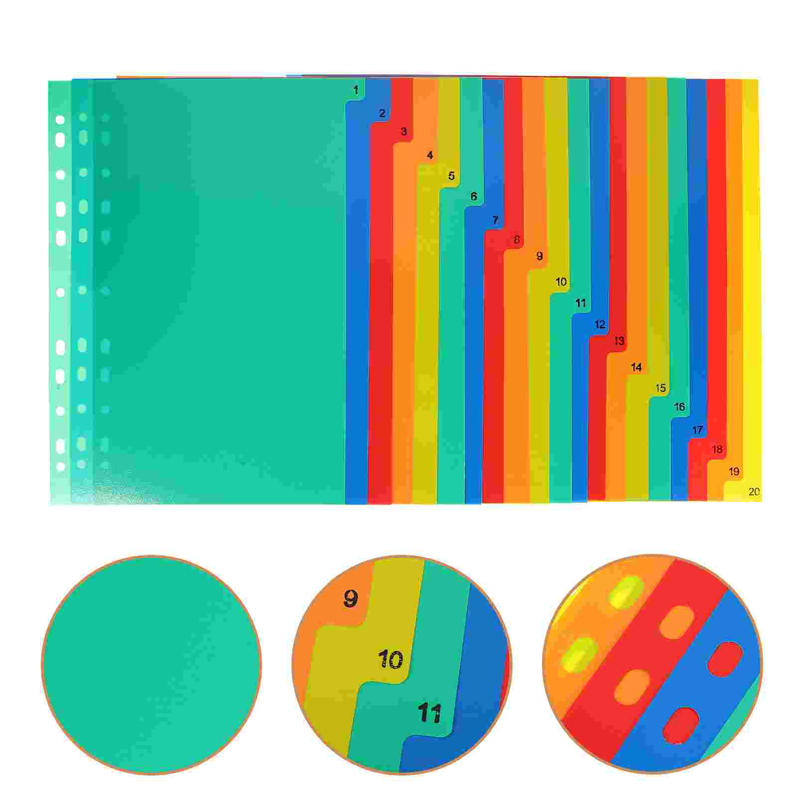 20 Pcs A4 Separated Loose Leaf - Tab Divider A4 reseña y precio