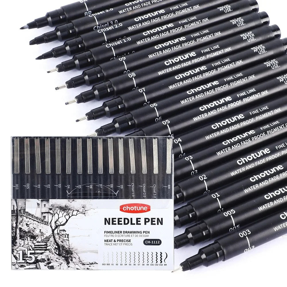 Black Micro Pens,15 Sizes,Wate - Correction Pen Fine reseña y precio