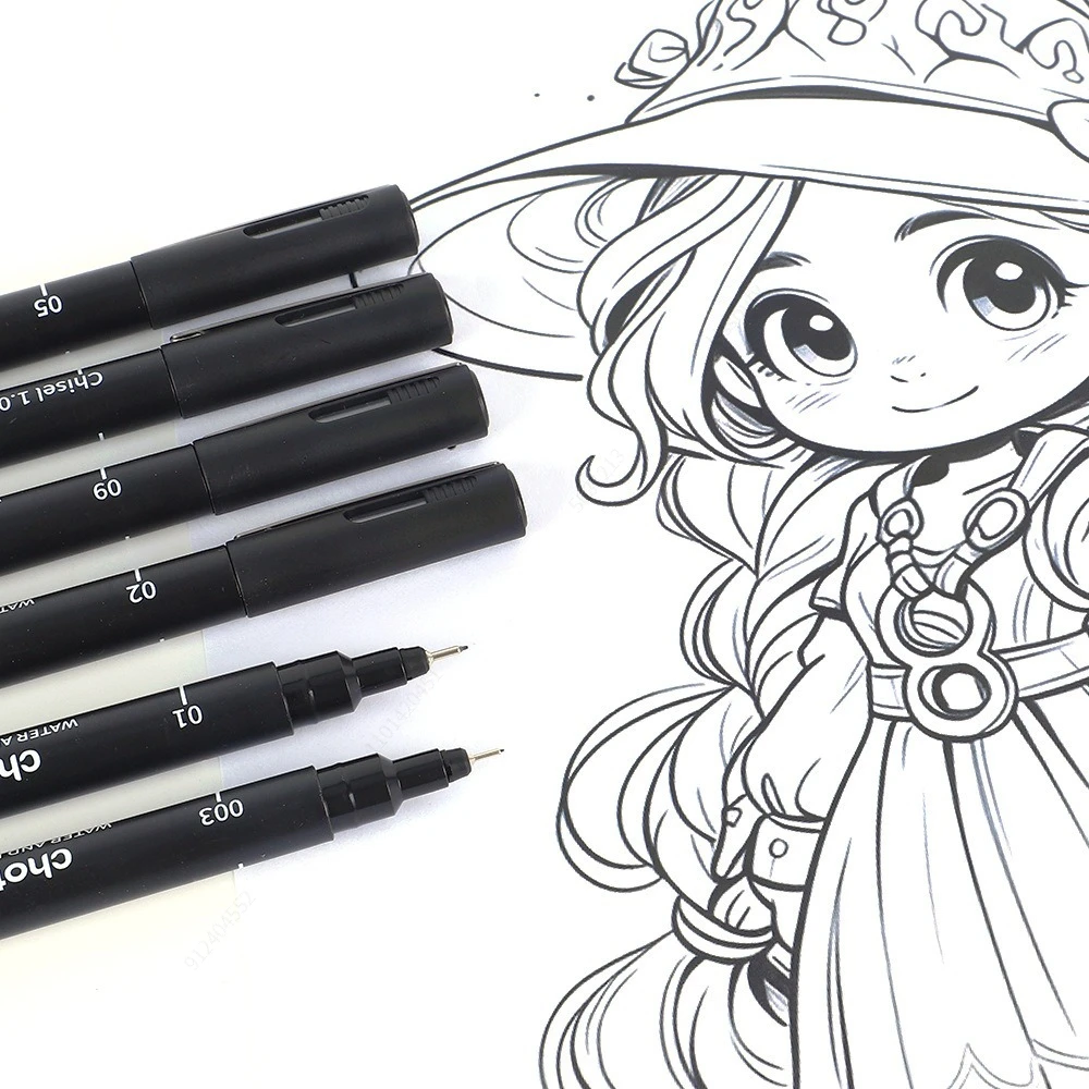Black Micro Pens,15 Sizes,Wate - Correction Pen Fine reseña y precio