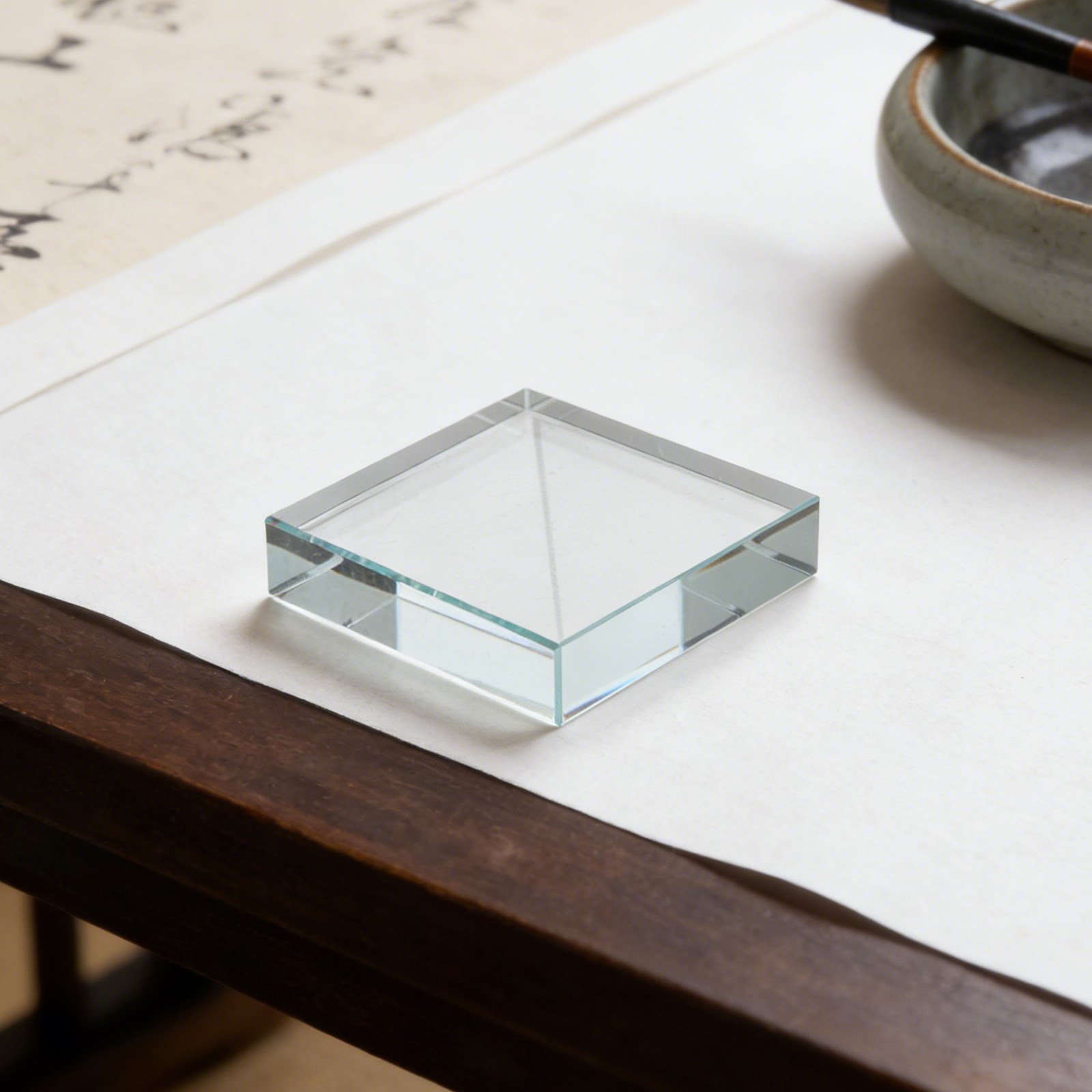 Clear Glass Rectangle Paperwei - Paper Weight Crystal reseña y precio