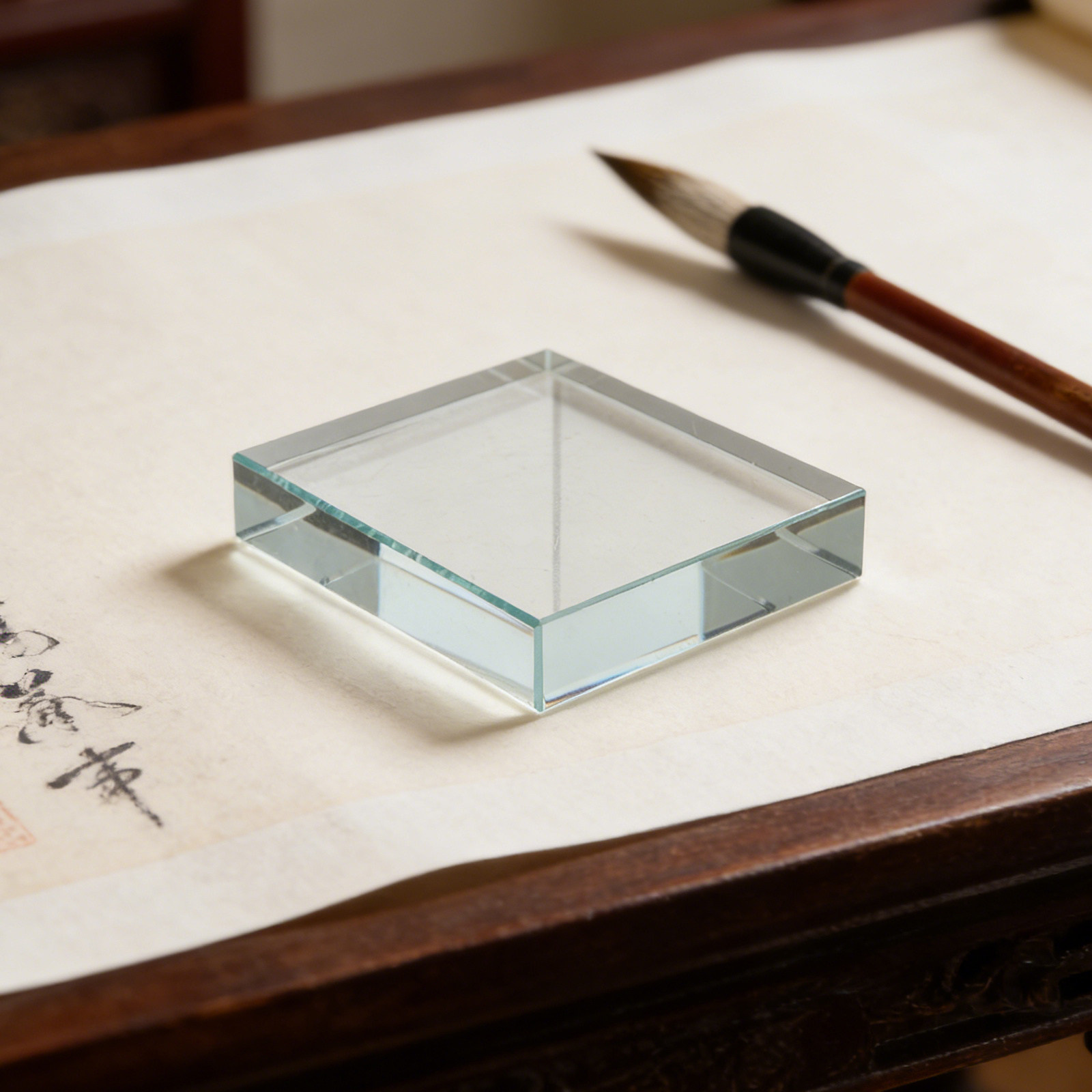 Clear Glass Rectangle Paperwei - Paper Weight Crystal reseña y precio