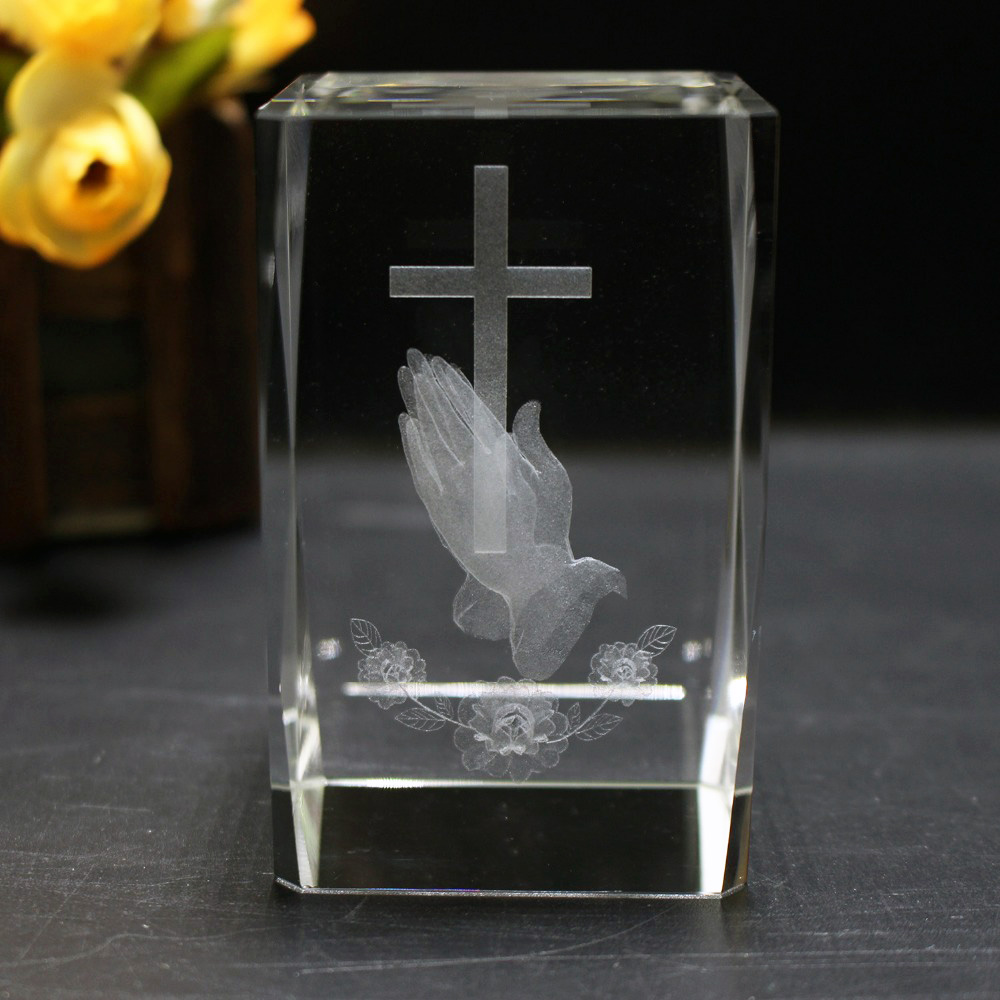 3D Laser Crystal Religious Cub - Paper Weight Crystal reseña y precio