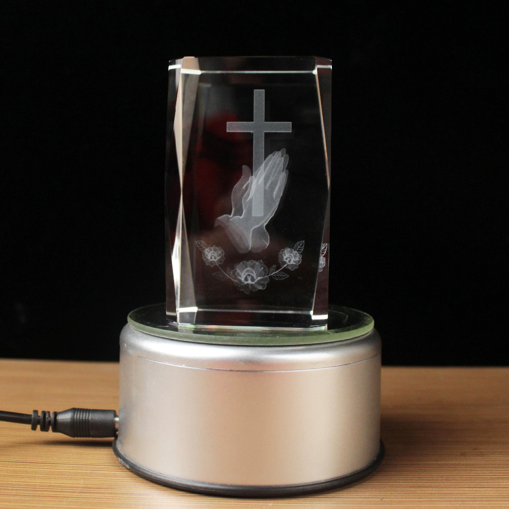 3D Laser Crystal Religious Cub - Paper Weight Crystal reseña y precio