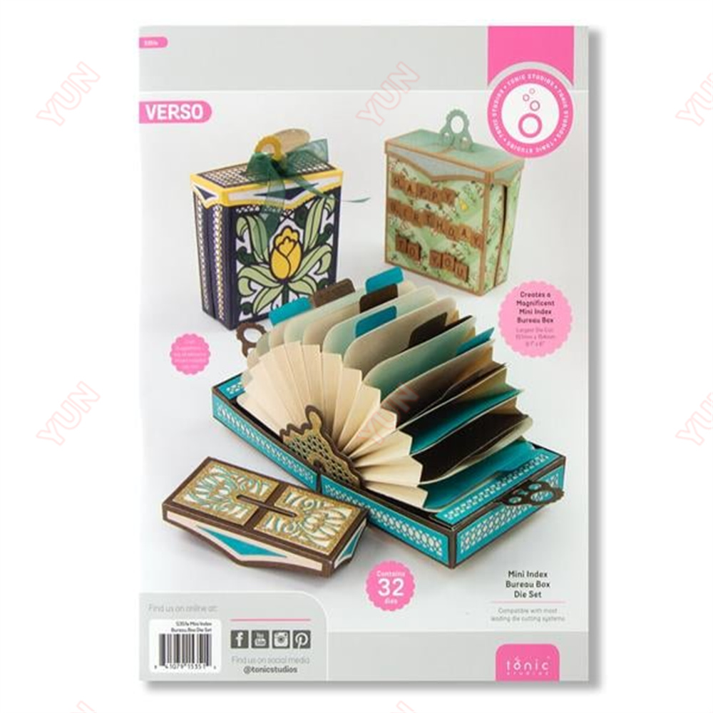 Mini Index Bureau Box Die Set  - Card Index Box reseña y precio