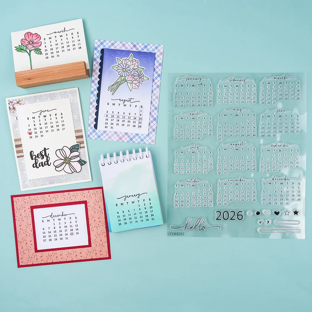 Calendar Date 2026 Clear Stamp - Rubber Date Stamp reseña y precio