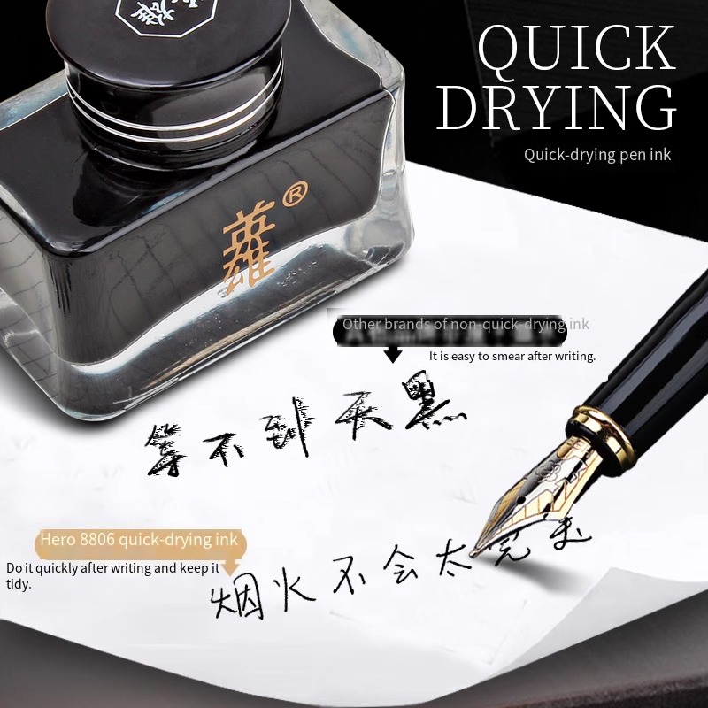 Hero 8806 Black Fountain Pen I - Fountain Pen Bottled Ink reseña y precio