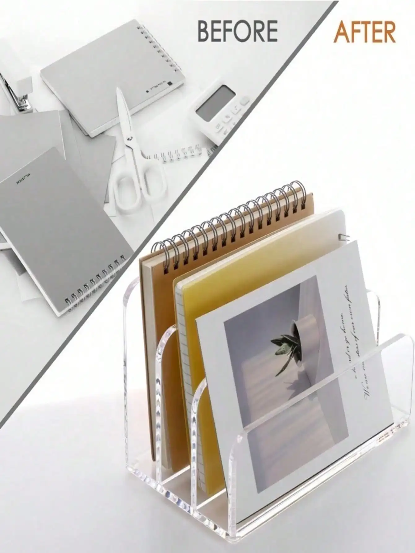1Pc Acrylic File Folder, Desk  - Magazine Holder Rack reseña y precio