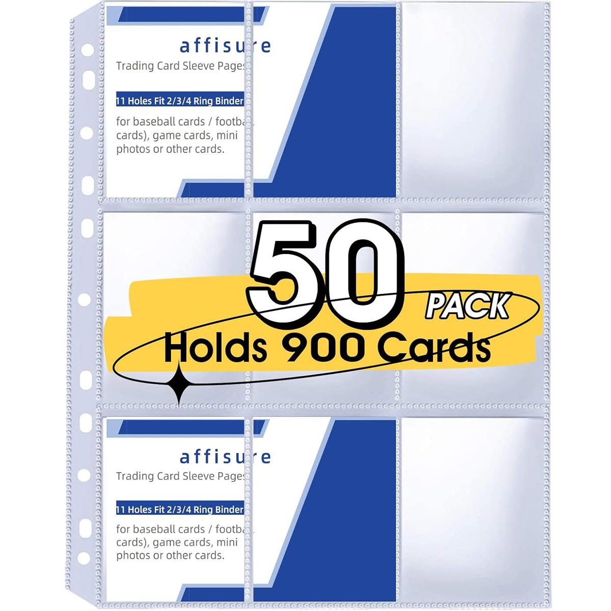50 Pack 9 Pocket Card Sleeves  - Card Index Box reseña y precio