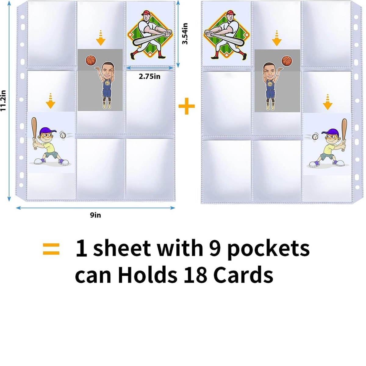 50 Pack 9 Pocket Card Sleeves  - Card Index Box reseña y precio
