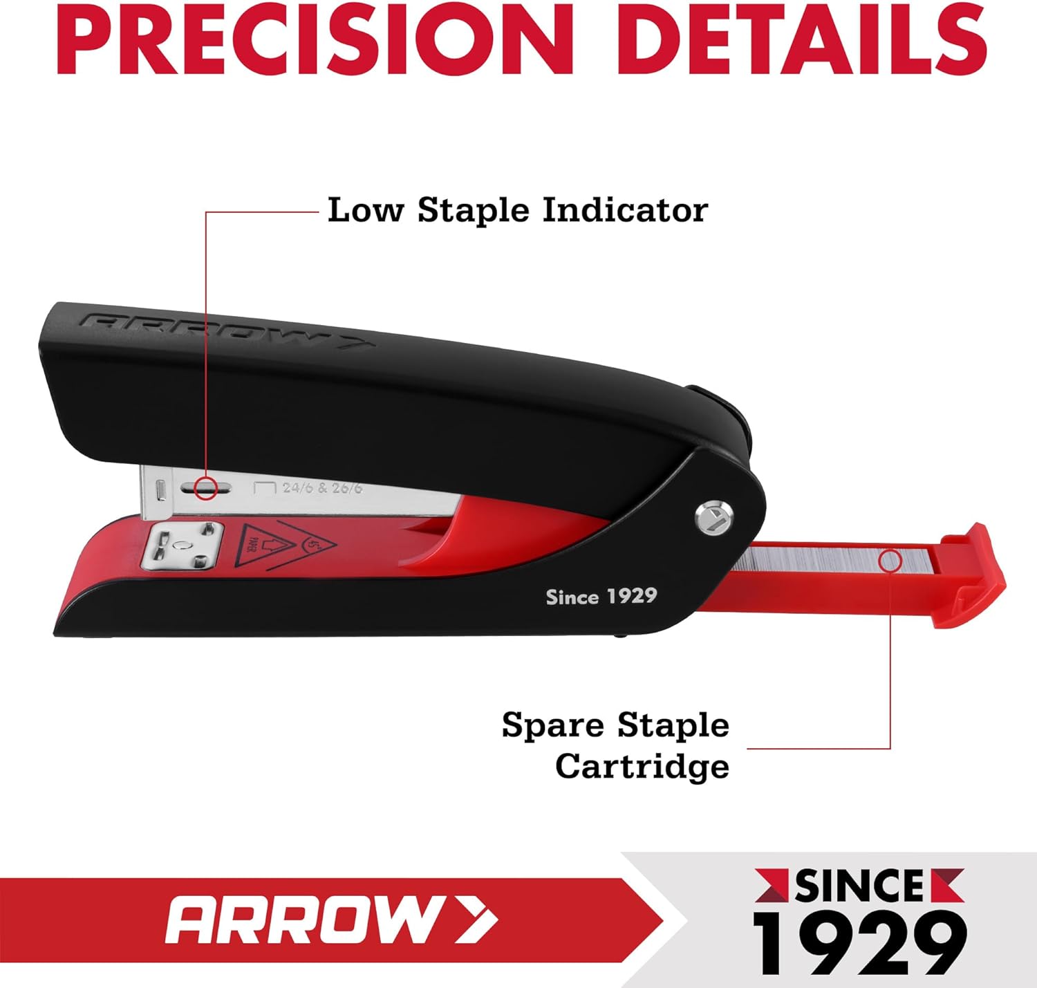 Arrow Office Stapler Set, 25 S - Stapler Half Strip reseña y precio
