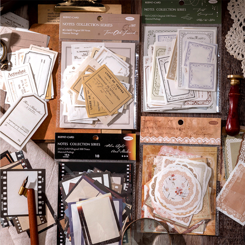 100Pcs/Pack Vintage Notes Mate - Ink Blotter Paper reseña y precio