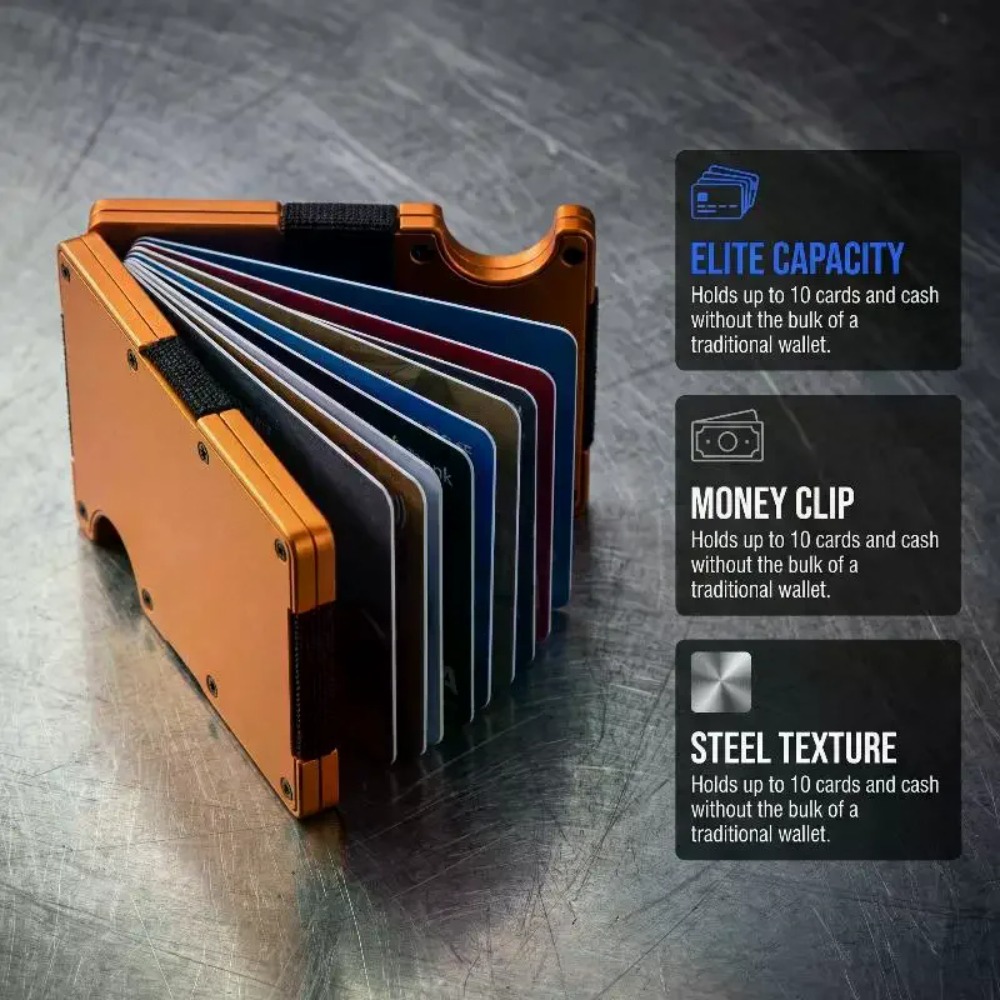 Aluminum Alloy Rfid Blocking C - Index Card Holder reseña y precio