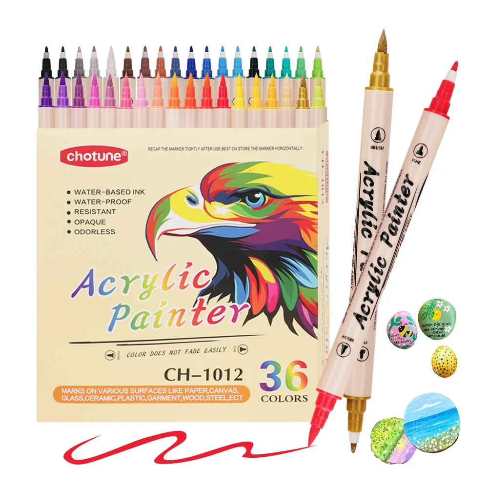 12-36 Colors Acrylic Paint Mar - Correction Pen Fine reseña y precio