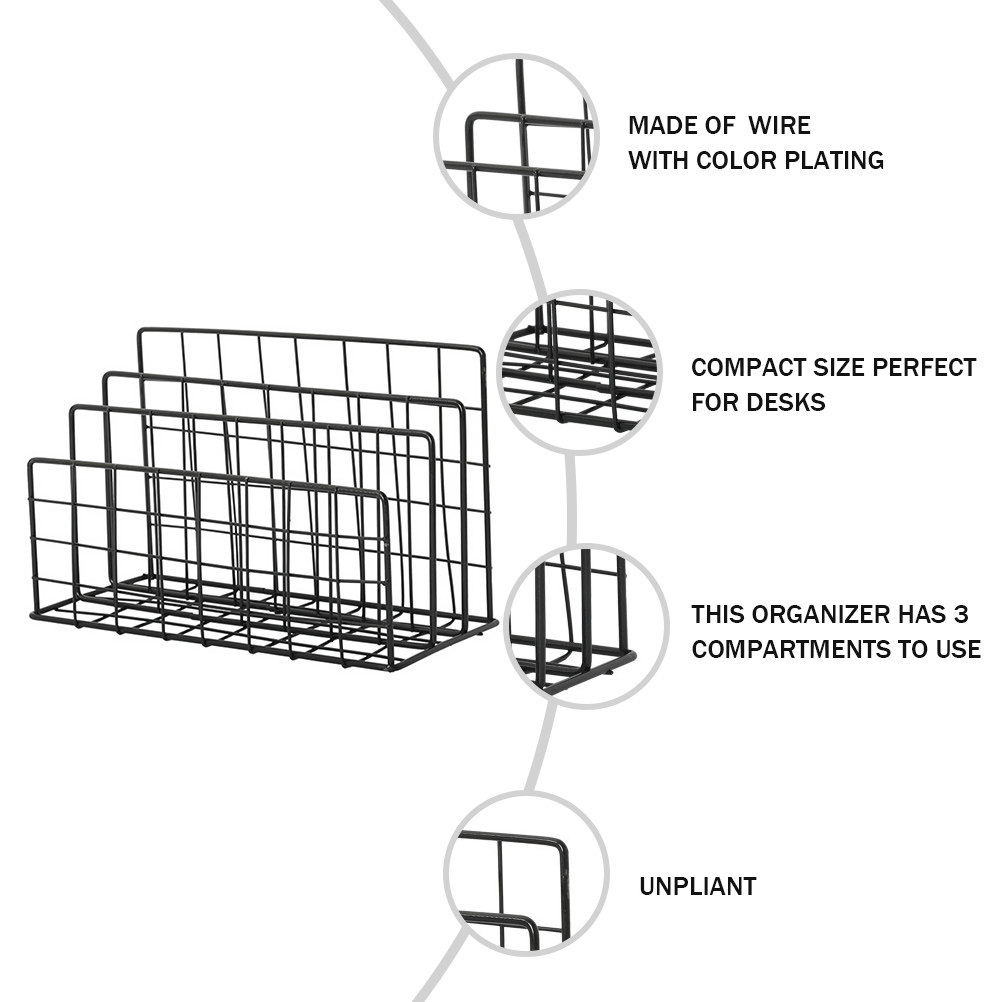 Modern 3 Slot Mail Organizer M - Magazine Holder Rack reseña y precio