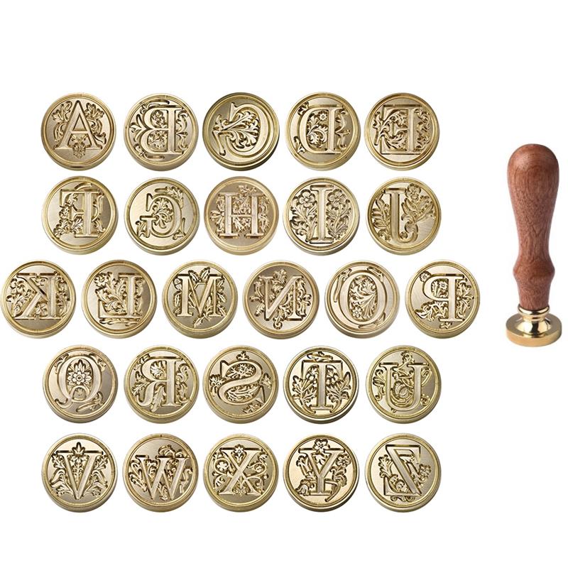 A-Z Vintage Sealed Wax Stamp H - Wax Seal Stamp Set reseña y precio