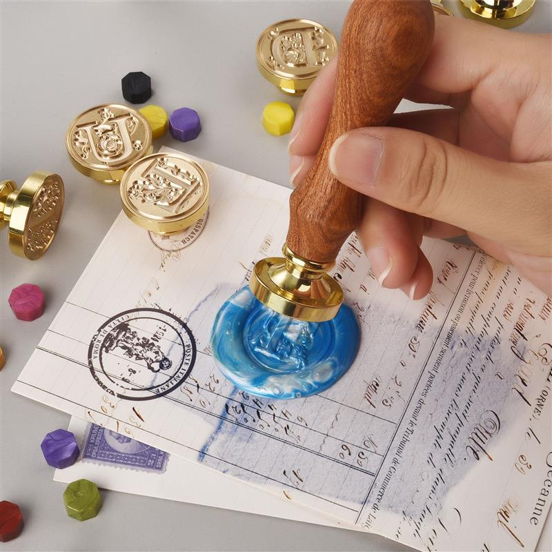 A-Z Vintage Sealed Wax Stamp H - Wax Seal Stamp Set reseña y precio