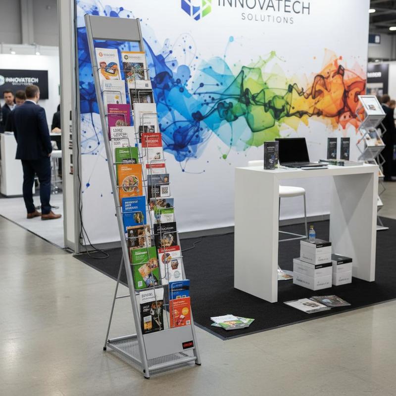 Brochure Display Rack, 10 Pock - Magazine Holder Rack reseña y precio