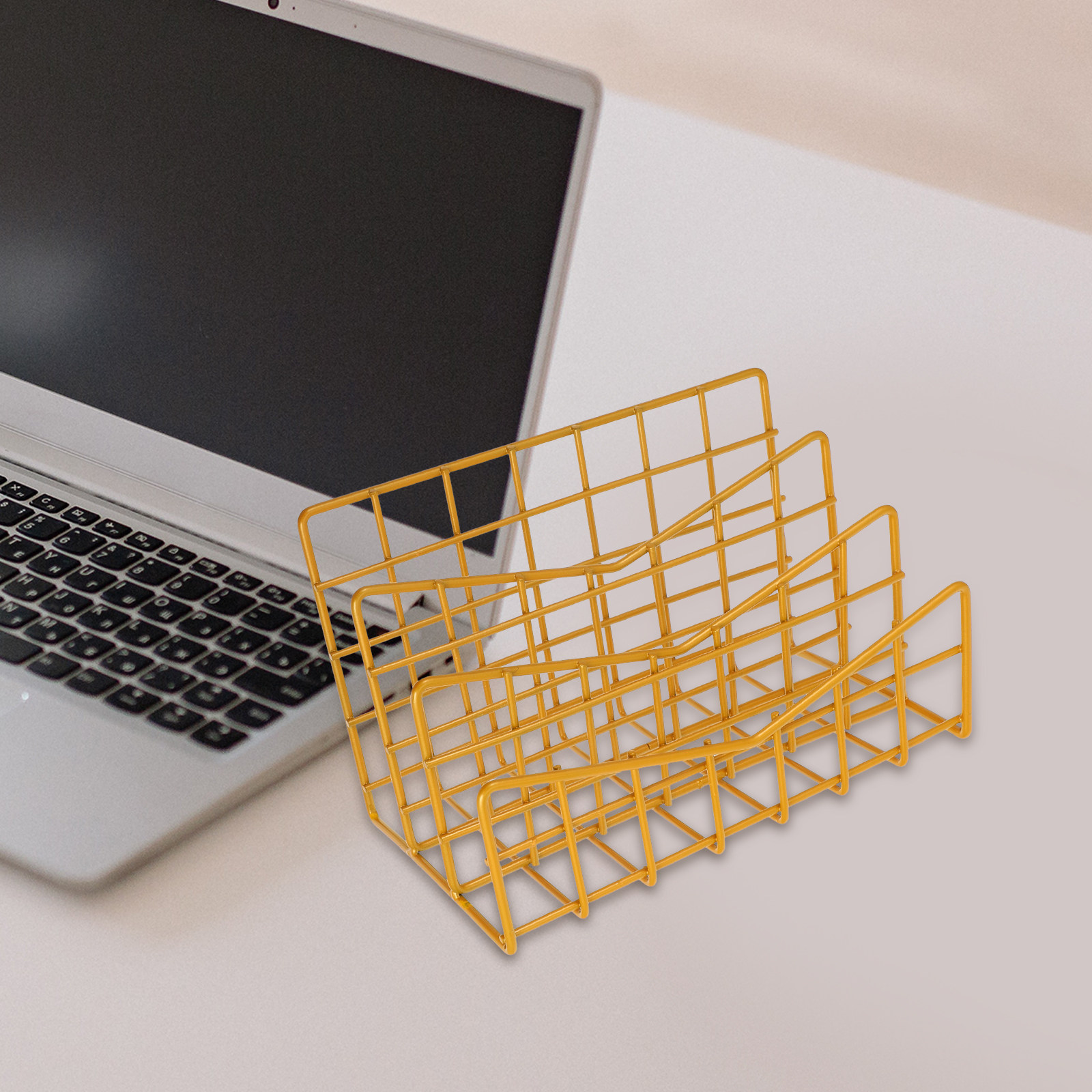 1Pcs Electroplated Metal Stora - Magazine Holder Rack reseña y precio