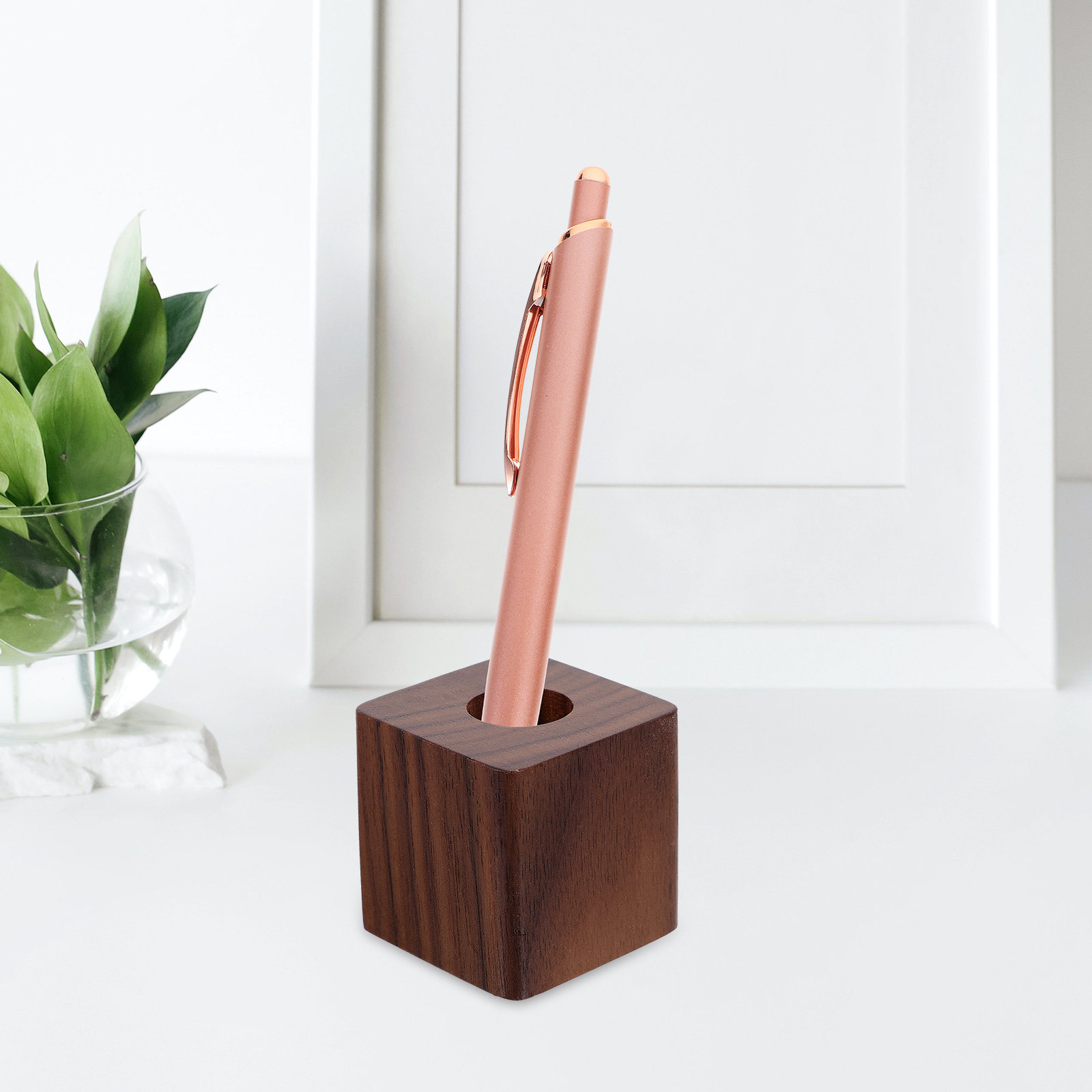 Single Wood Pen Holder Walnut  - Pen Rest Single reseña y precio