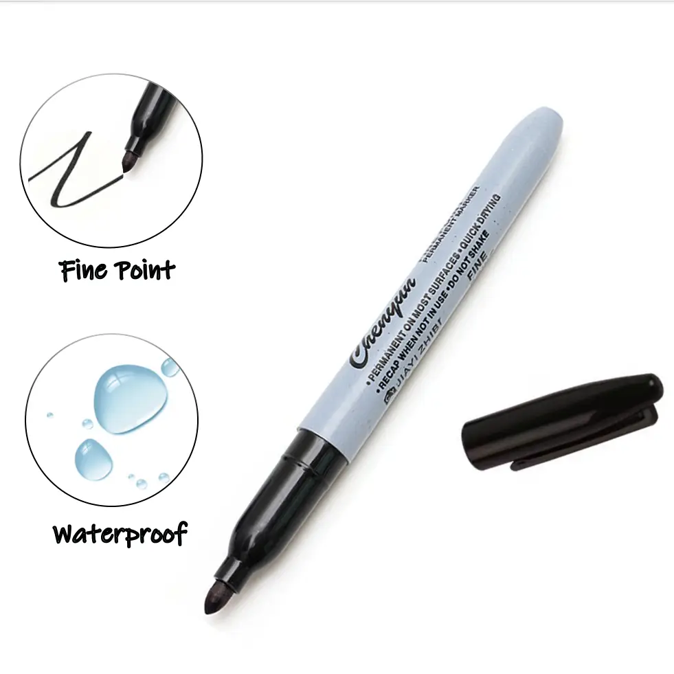 12pcs Black Permanent Marker P - Correction Pen Fine reseña y precio