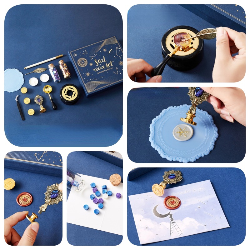 Starry Fire Lacquer Stamp Set  - Wax Seal Stamp Set reseña y precio