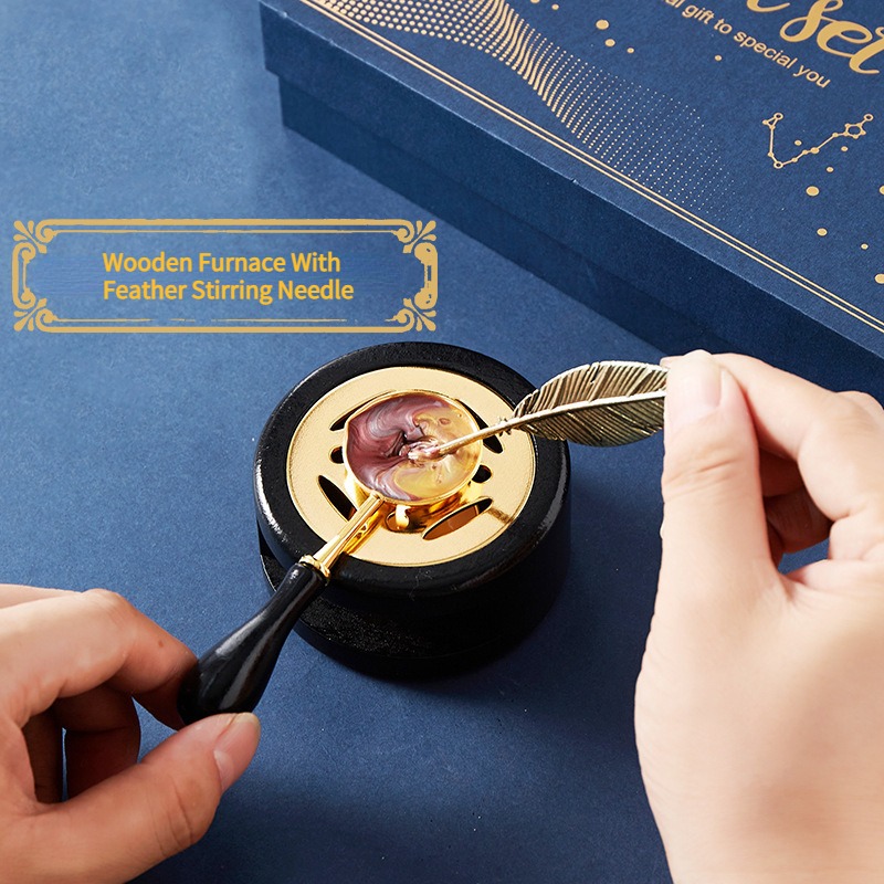 Starry Fire Lacquer Stamp Set  - Wax Seal Stamp Set reseña y precio
