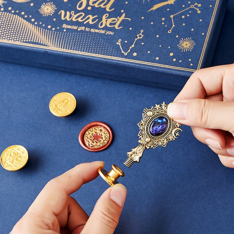 Starry Fire Lacquer Stamp Set  - Wax Seal Stamp Set reseña y precio