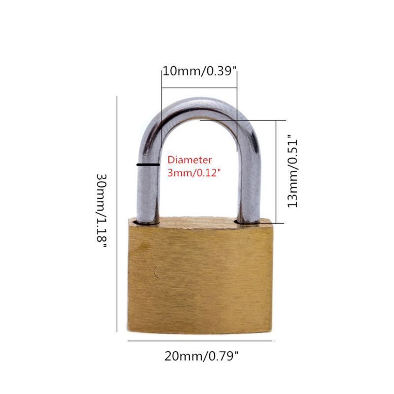 Brass Padlock with Keys, Small - Letter Opener Brass reseña y precio