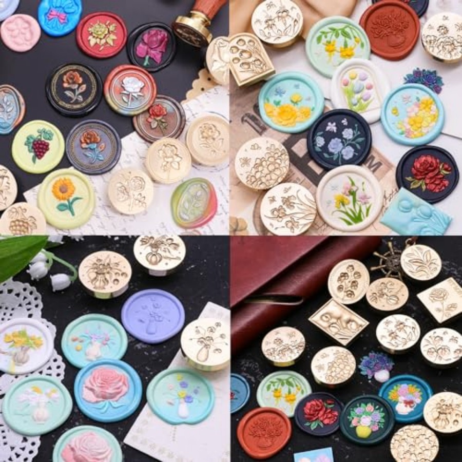 600Pcs Wax Seal Beads, Sealing - Wax Seal Stamp Set reseña y precio
