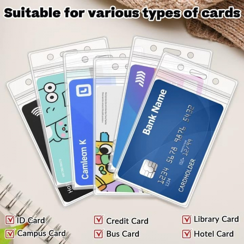 50 PCS Plastic Badge Holder, V - Index Card Holder reseña y precio